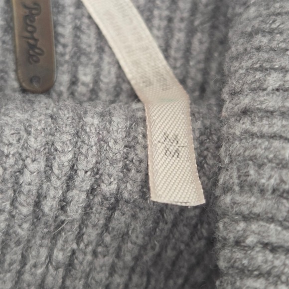 Free People Women's‎ Gray Ribbed Knit Tunic Turtleneck Pullover Sweater Size M - Picture 8 of 11
